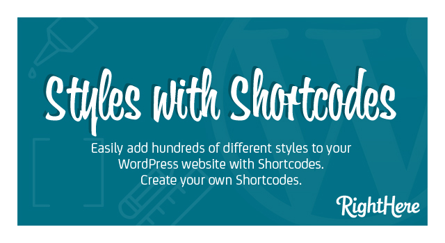 워드프레스 숏코드 플러그인 추천, Styles with Shortcodes