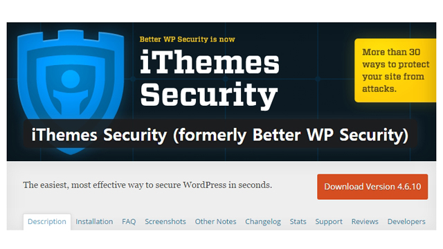 추천 워드프레스 보안플러그인 iThemes Security (구 Better WP Security)