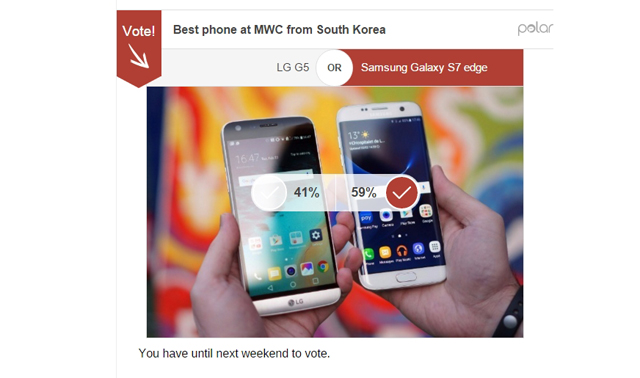LG G5 vs 삼성 갤럭시S7 엣지 해외유저의 선호도는?